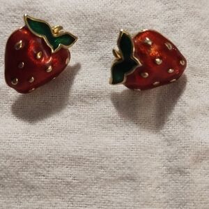 Vintage Avon Strawberry Earrings